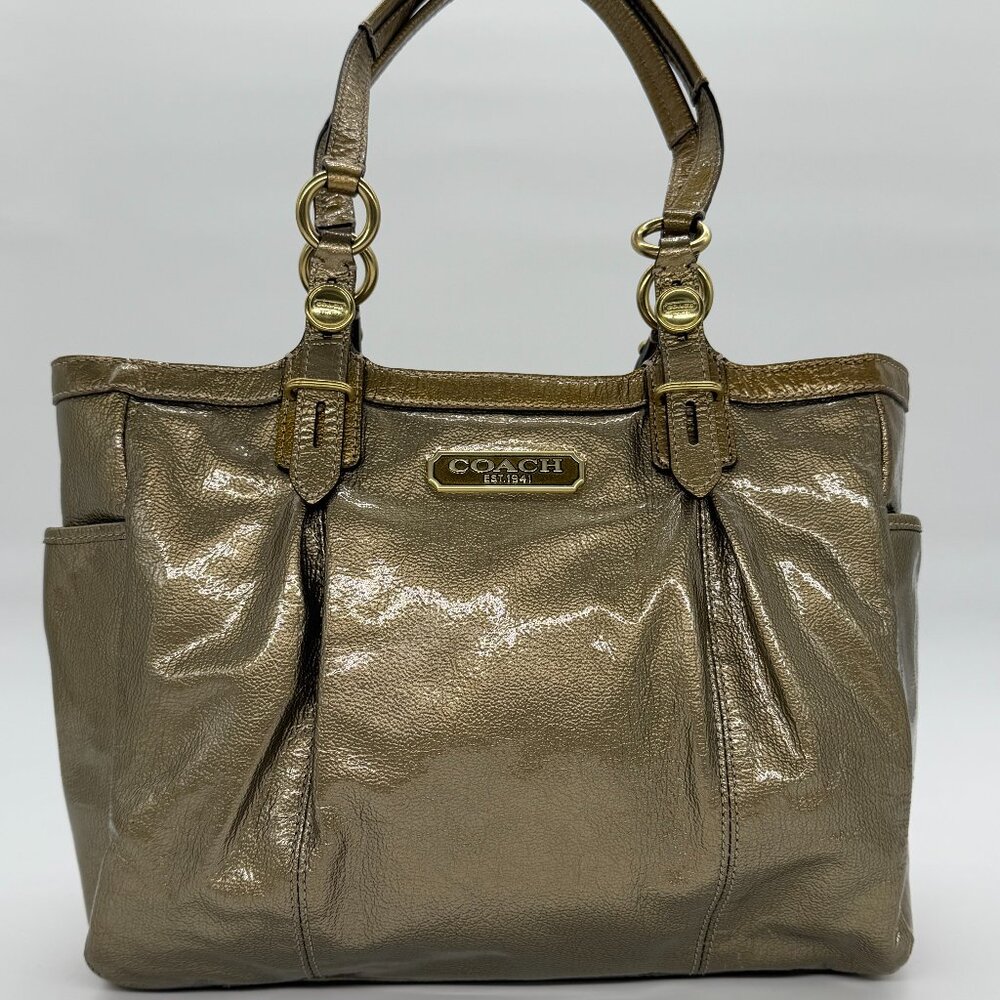 Authentic Coach Gold Shoulder Handbag